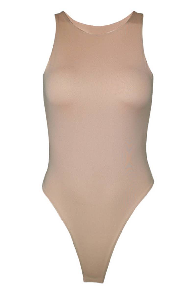 WOMEN SLEEVELESS BASIC CREW NECK BODYSUIT_CWSBSSL0017