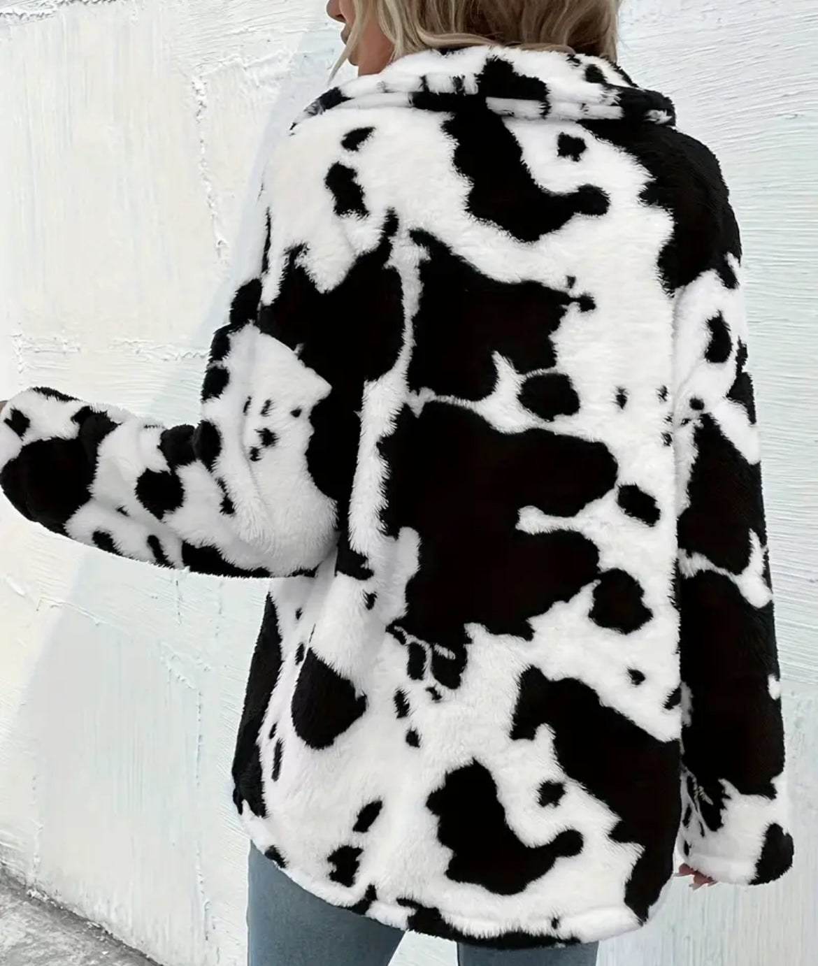 Cow print jacket
