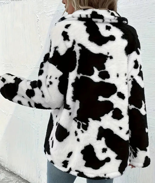 Cow print jacket
