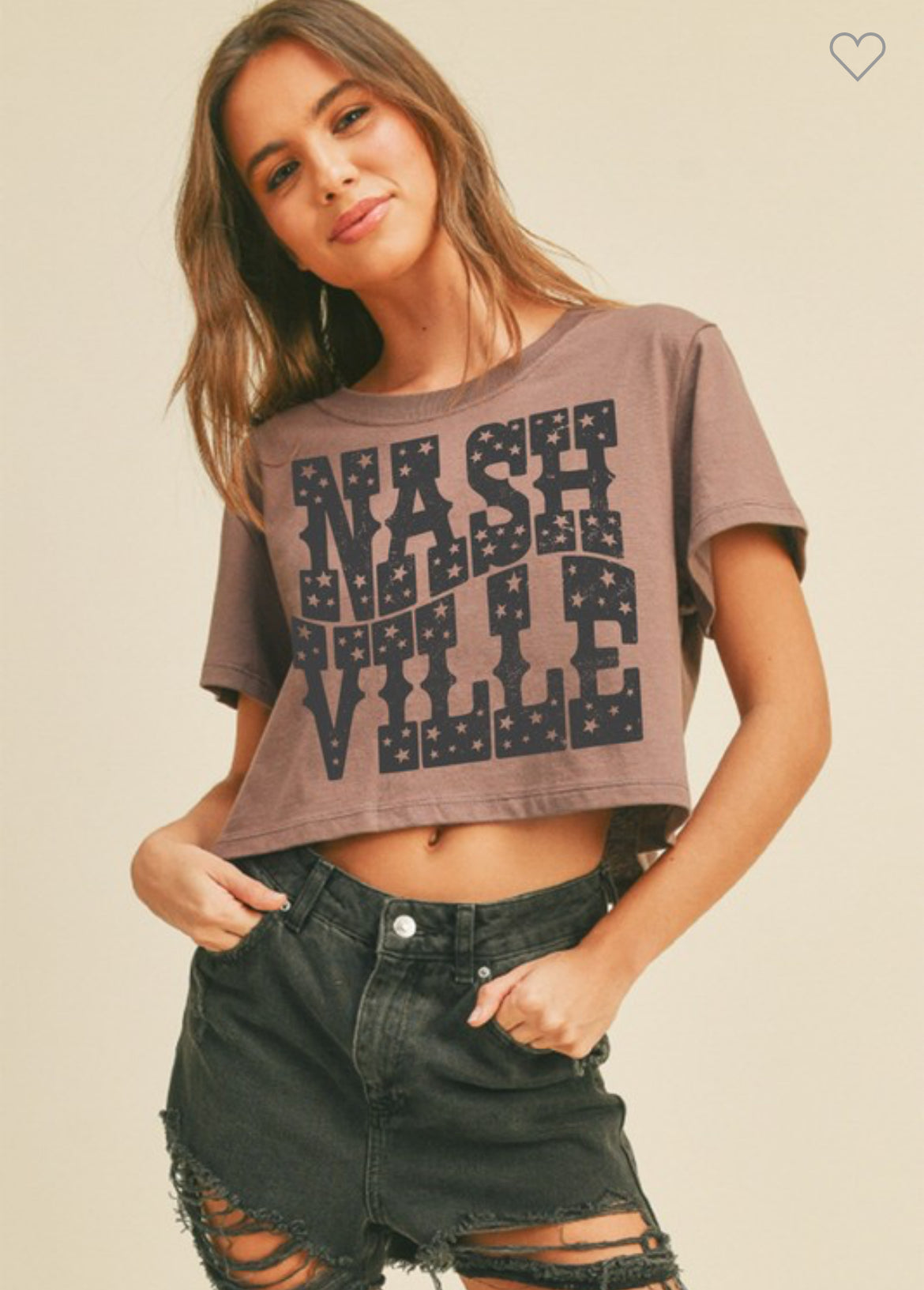 Nashville cropped tee shirt