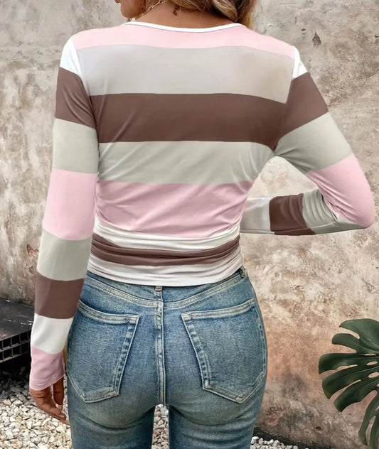 Pink & Brown light long sleeve