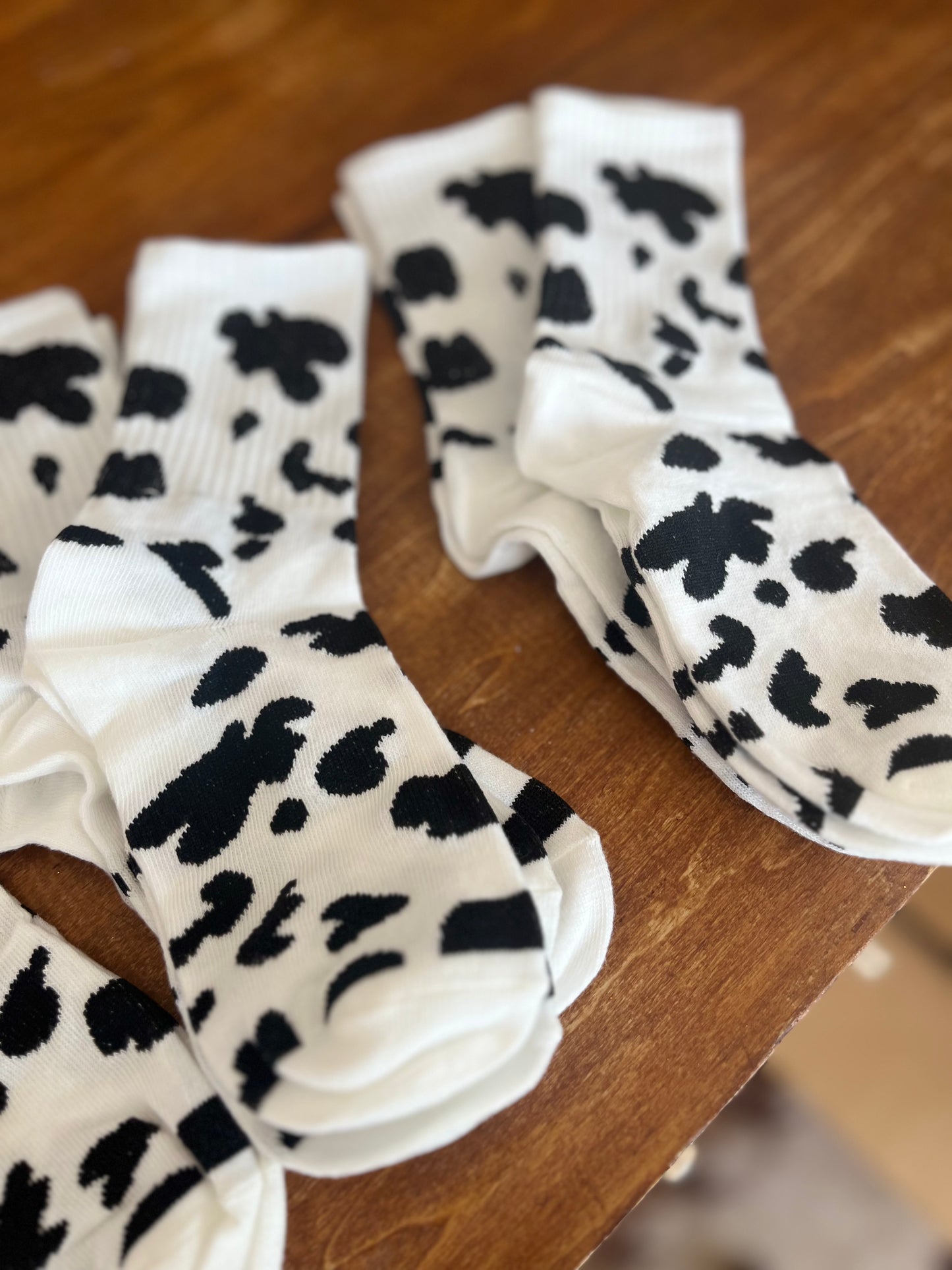 Cow Printed Ankle Socks