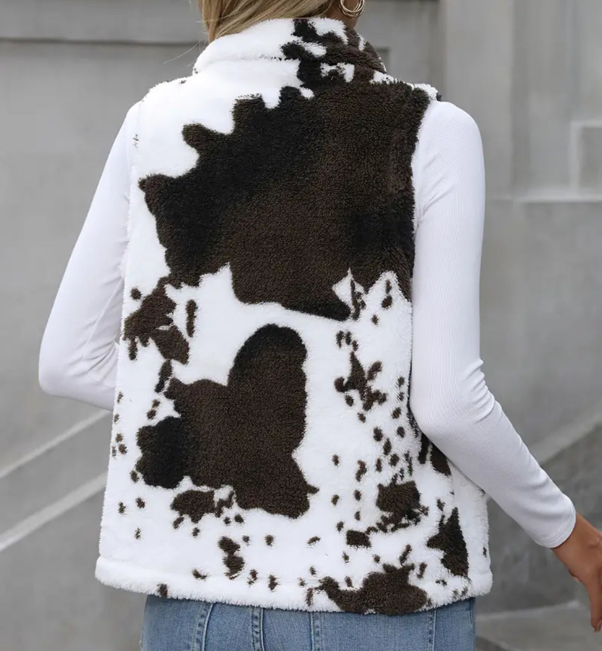 Cow Printed Vest