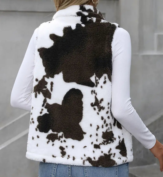 Cow Printed Vest