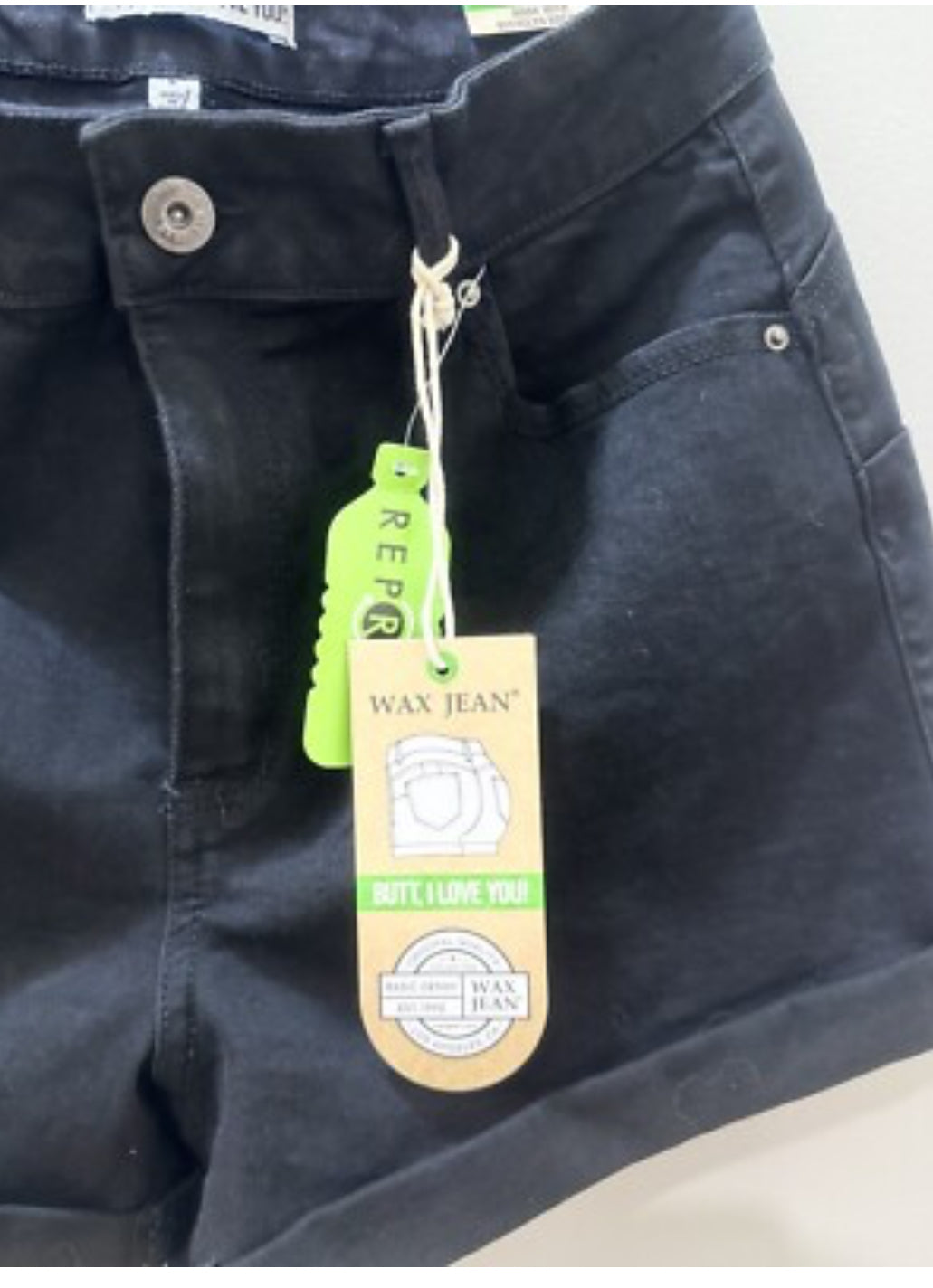 Wax Jeans high waste push up denim shorts