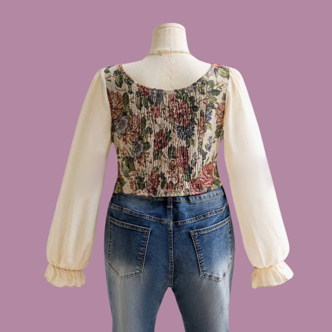 Plus Corset Ruffled Top