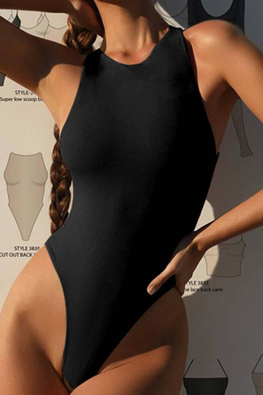 WOMEN SLEEVELESS BASIC CREW NECK BODYSUIT_CWSBSSL0017