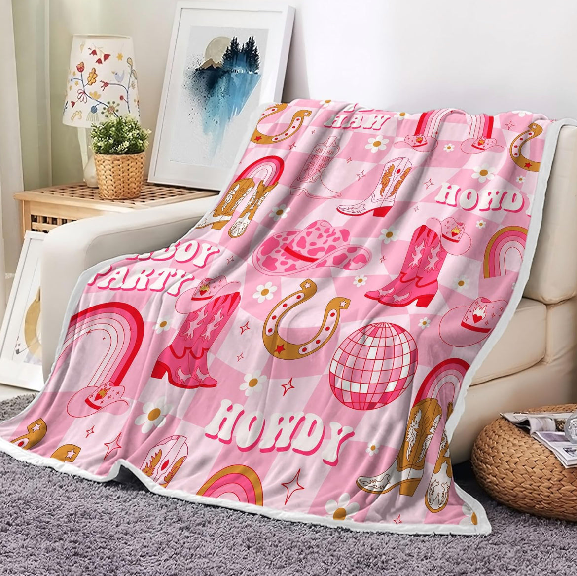 Pink Cowgirl Blanket