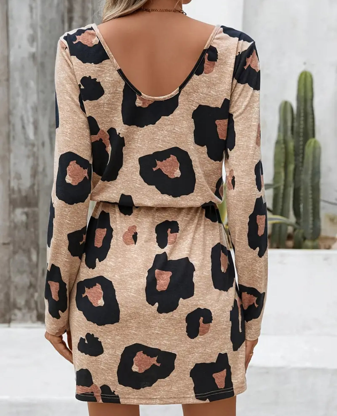 Leopard Long Sleeve Dress