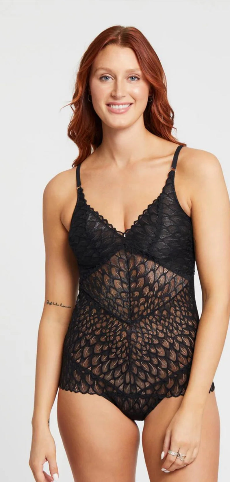 Lacy Black Bodysuit