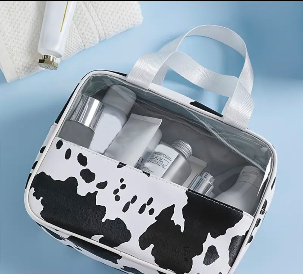 Cow Printed Cosmetic Bag
