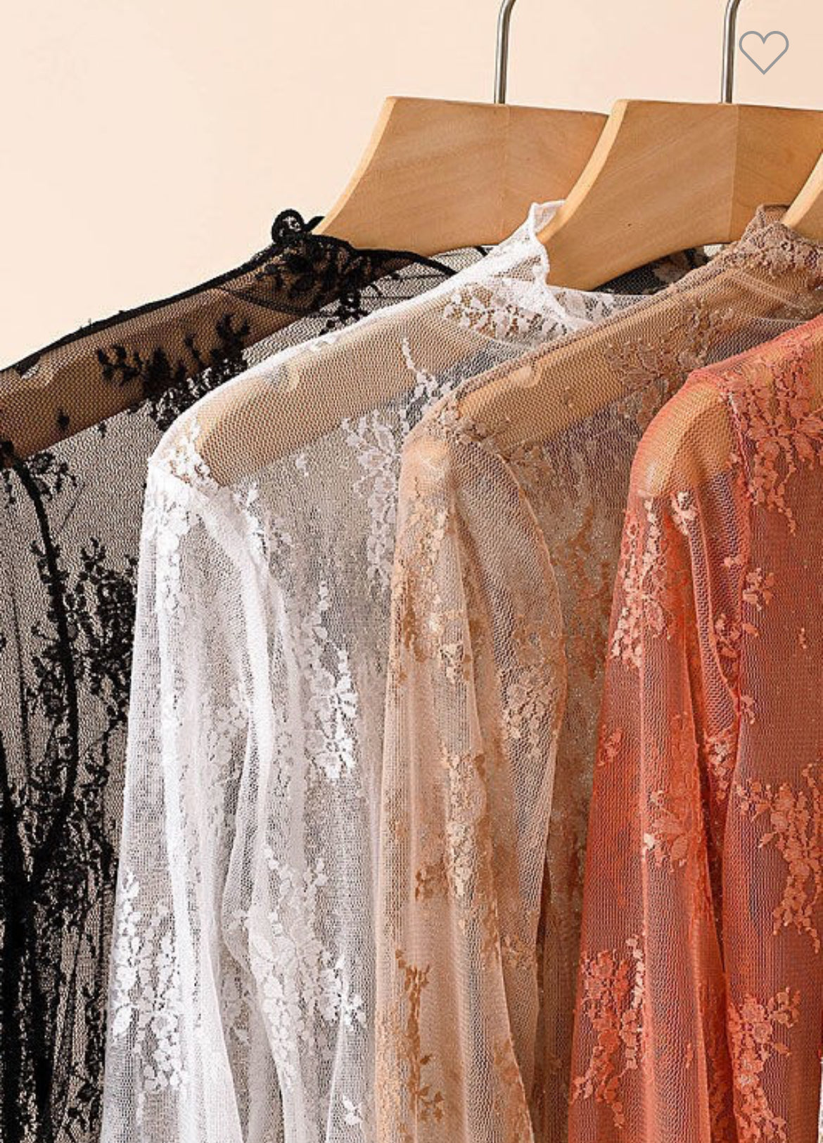 Lace long sleeve top