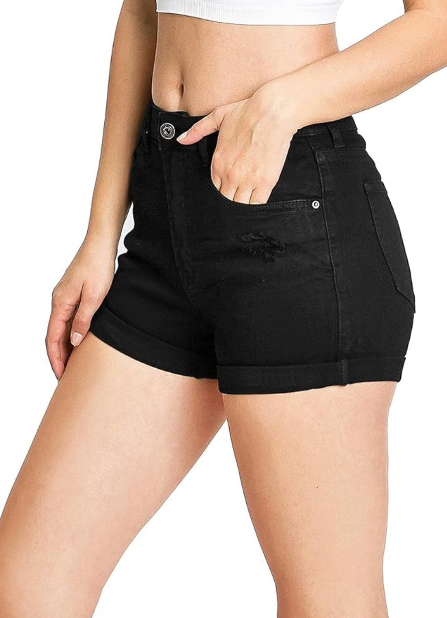 Wax Jeans high waste push up denim shorts