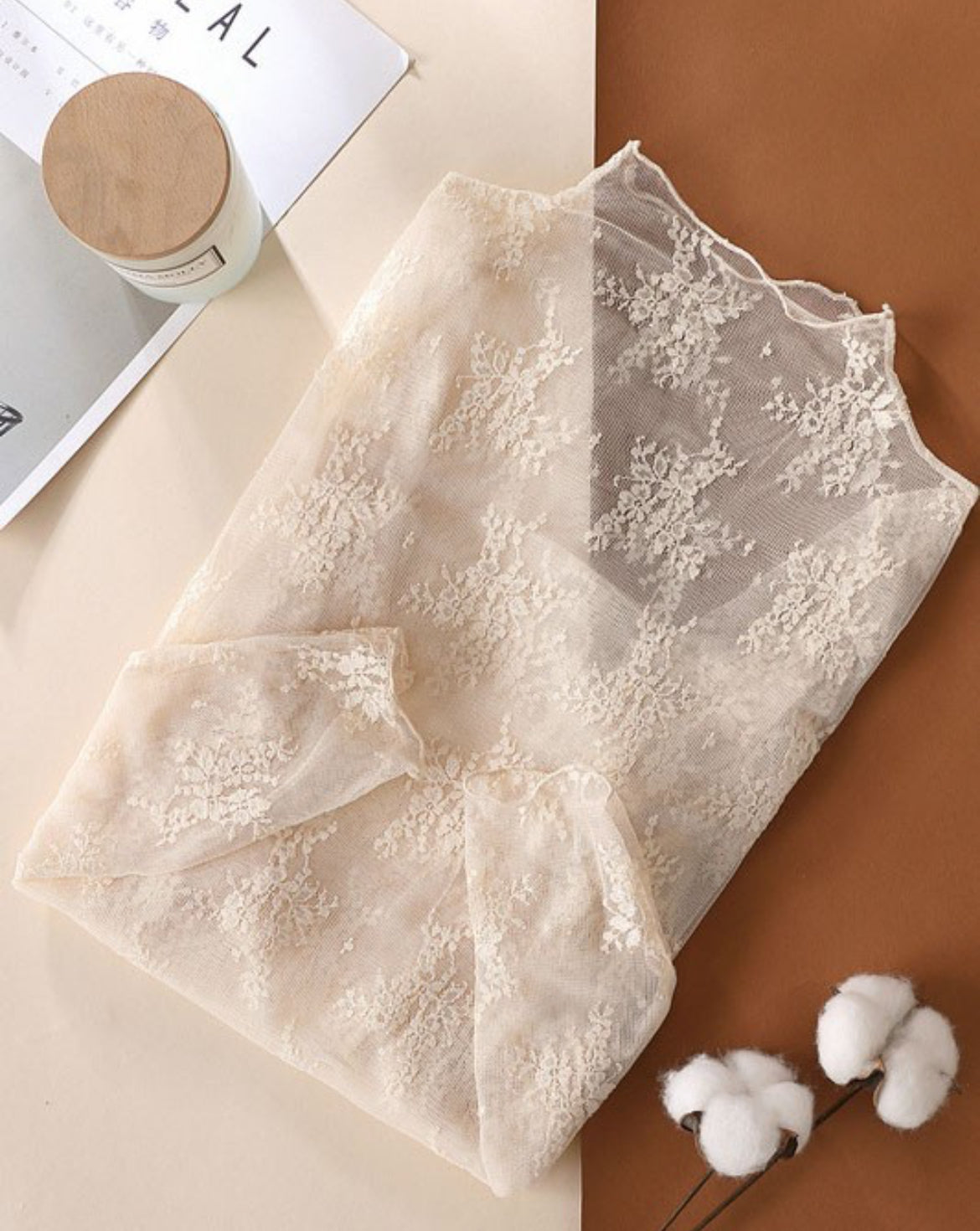 Lace long sleeve top