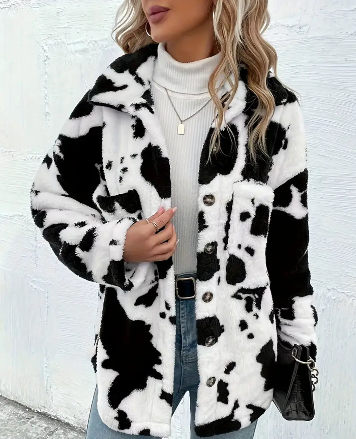 Cow print jacket