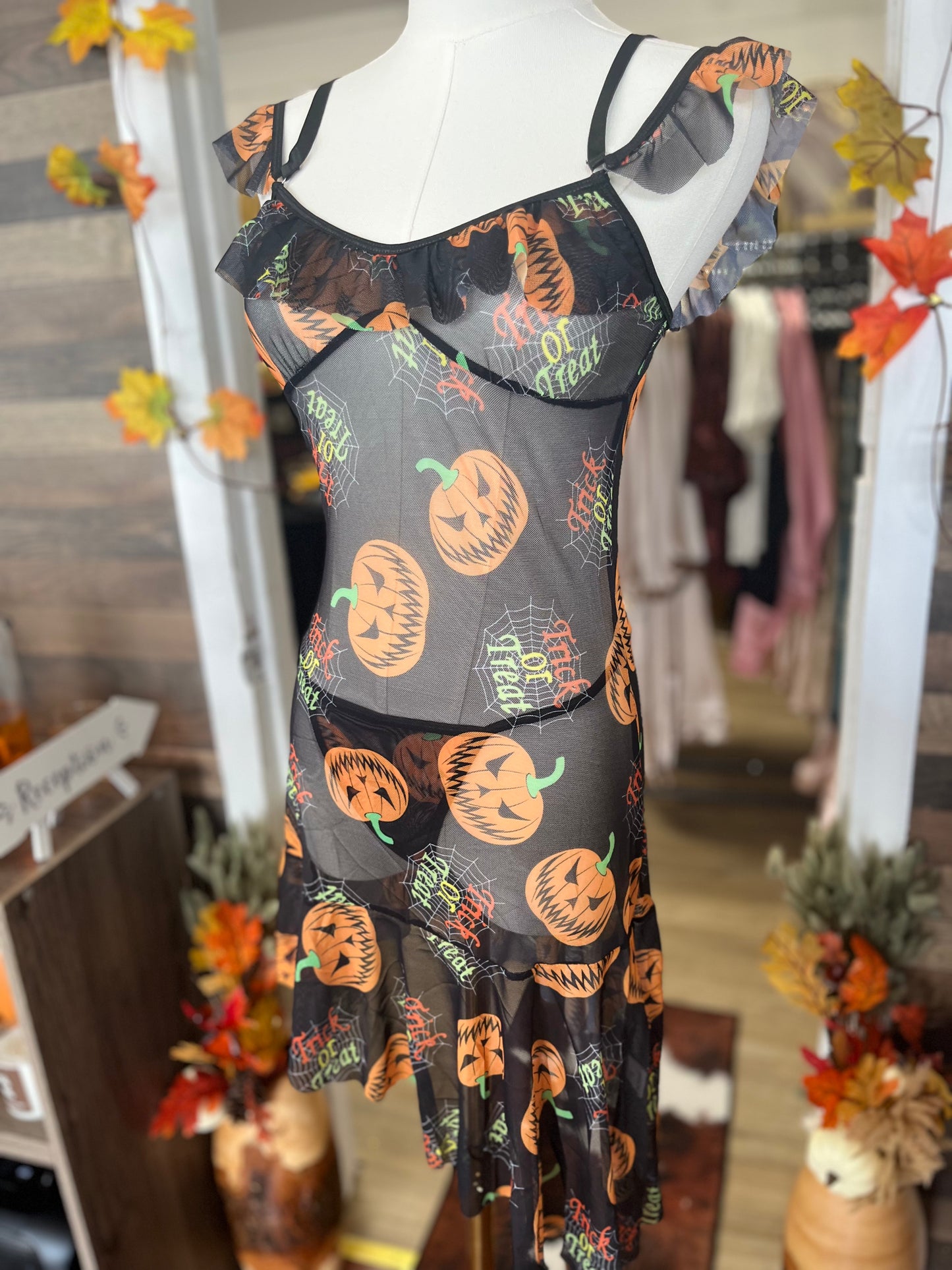 Pumpkin Lace 2 piece Lingerie Set