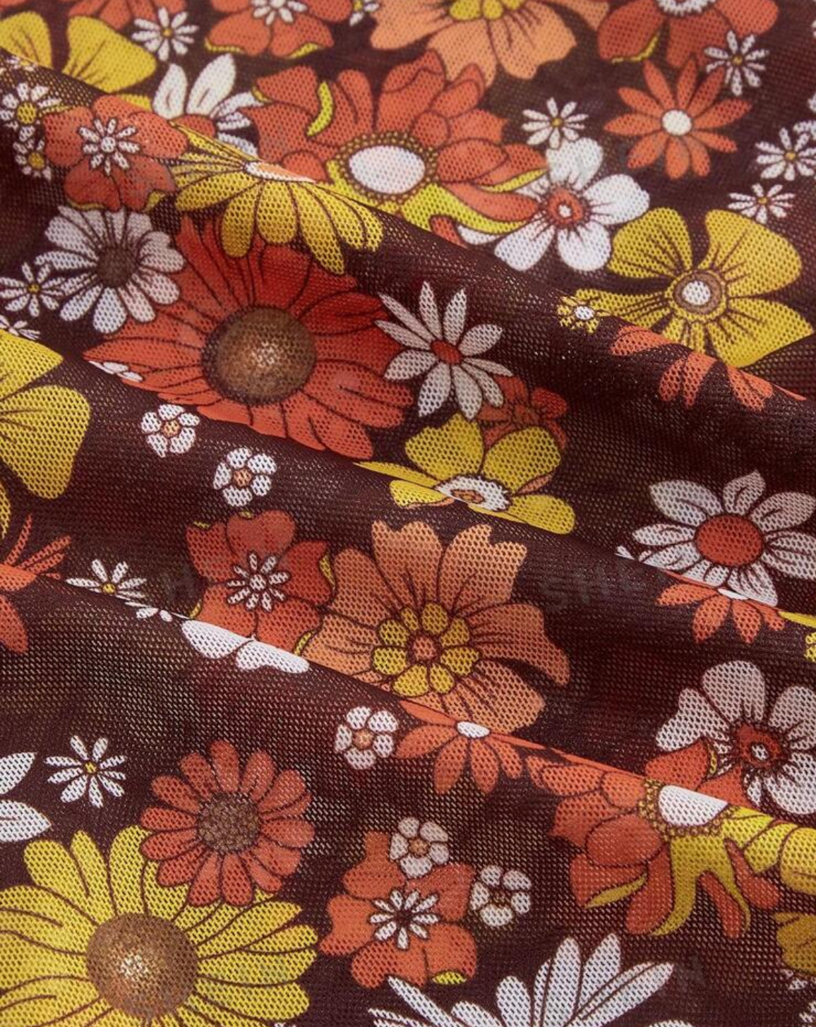 Plus Size Sheer Floral Shirt