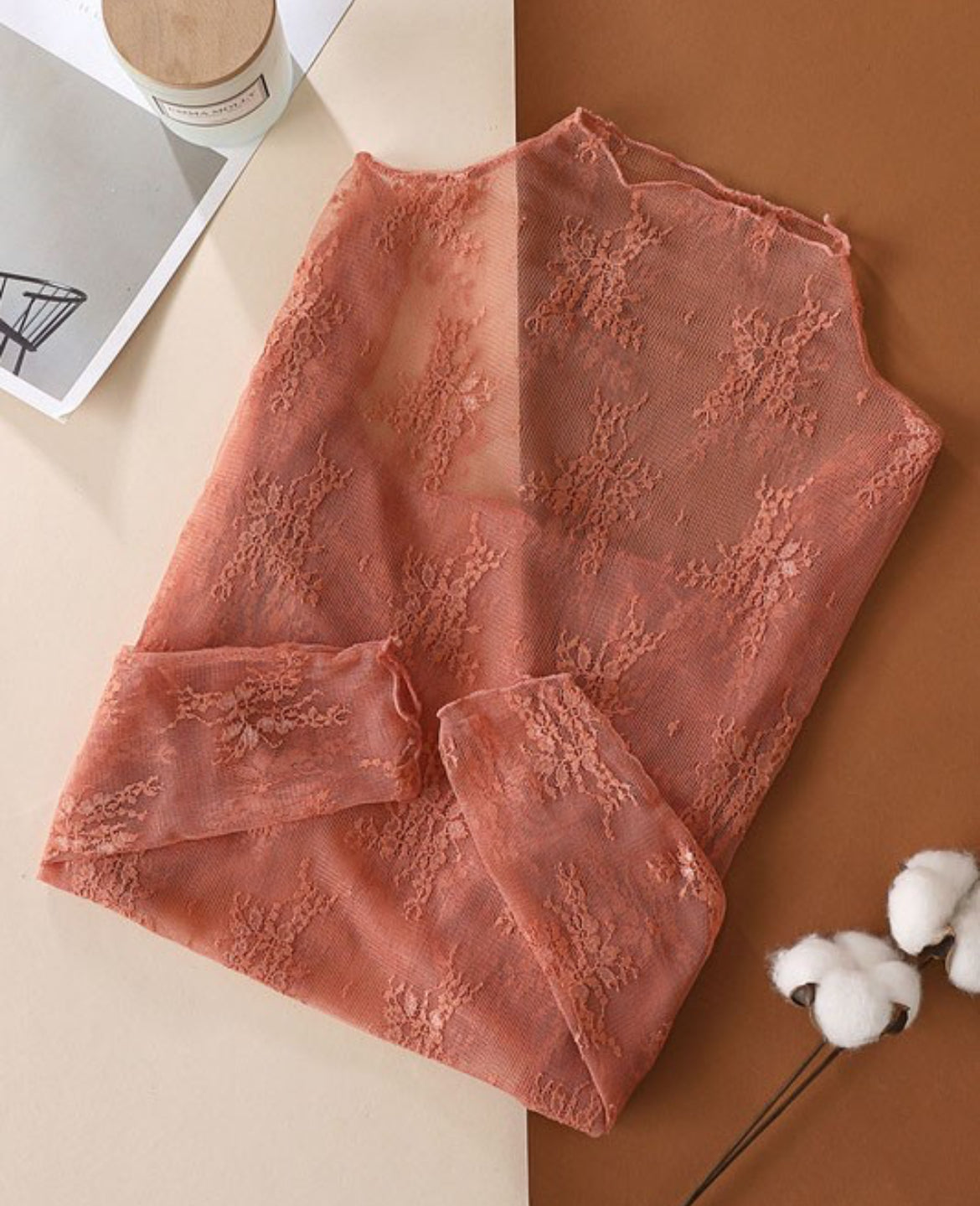 Lace long sleeve top