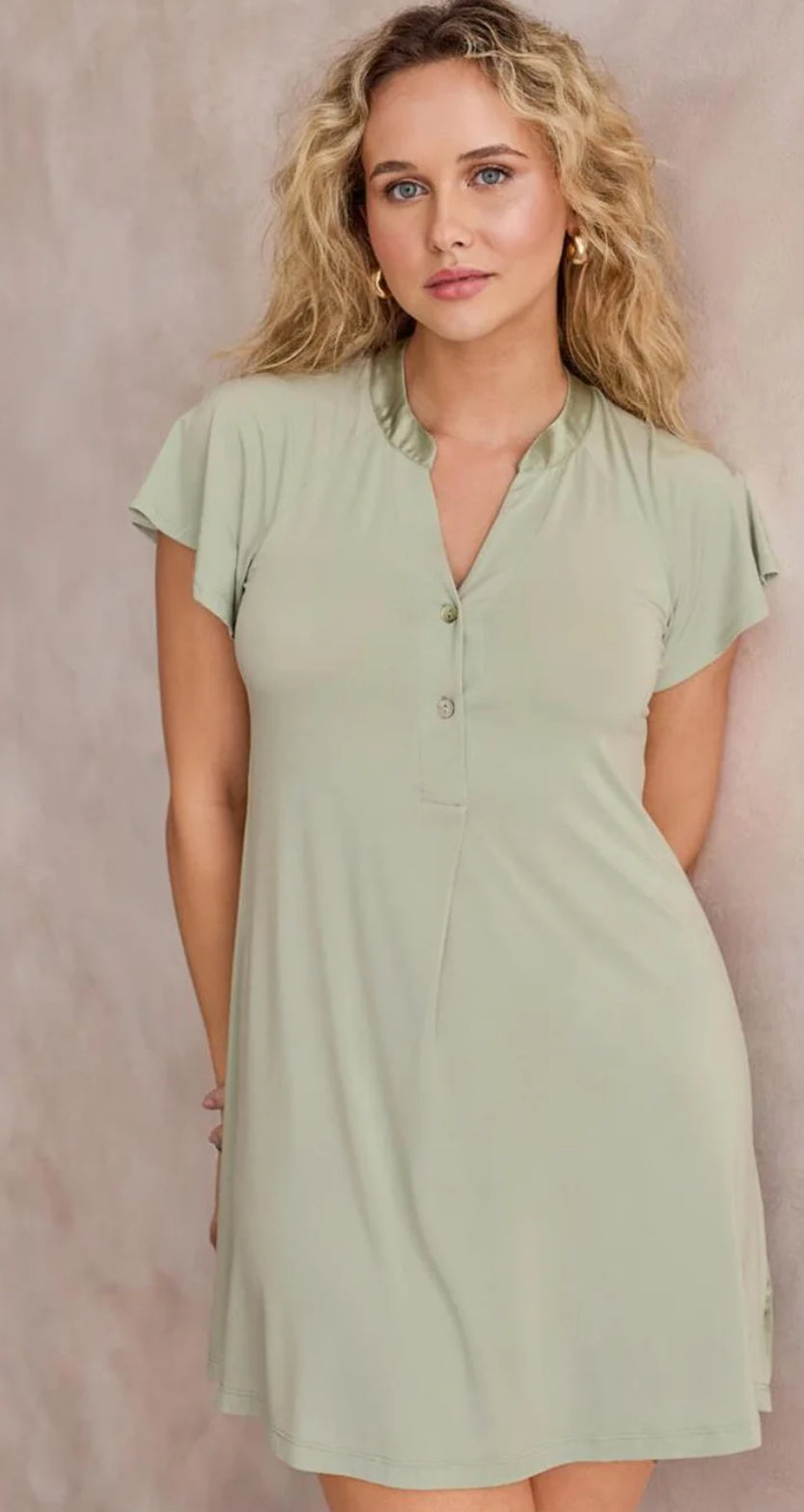Fluttered Sleeve Nightshirt