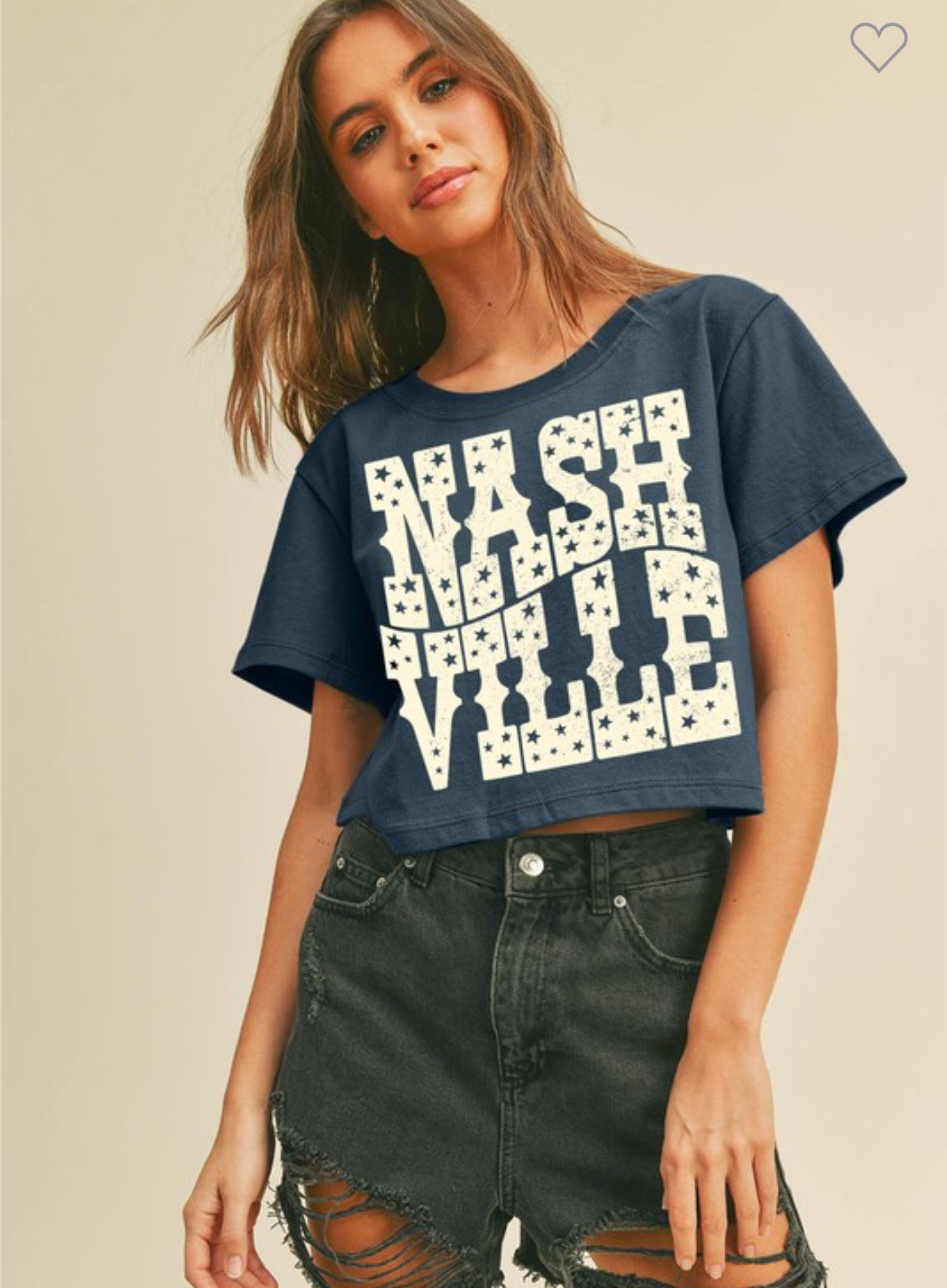 Nashville cropped tee shirt